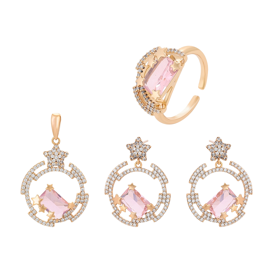 GUNHILD Jewelry Set Plaqué Or 18K