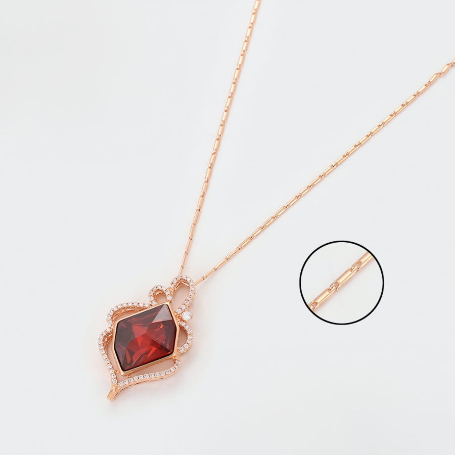 TYRA Collier Plaquée Or Rose 14K