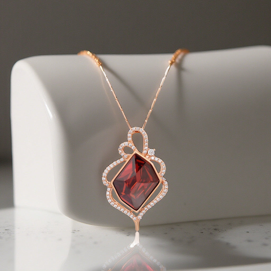 TYRA Collier Plaquée Or Rose 14K
