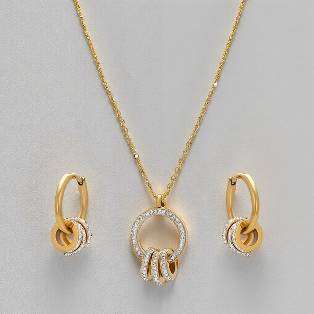KAISA Jewelry Set Plaquée Or 14K
