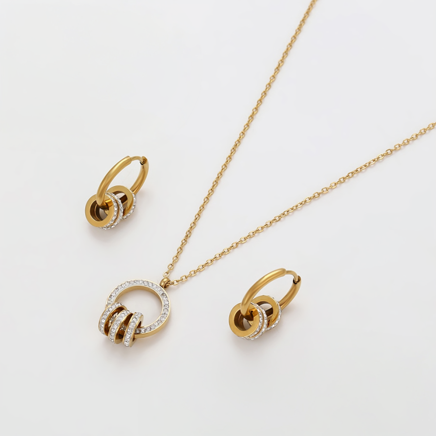 KAISA Jewelry Set Plaquée Or 14K - ES-Jewelry