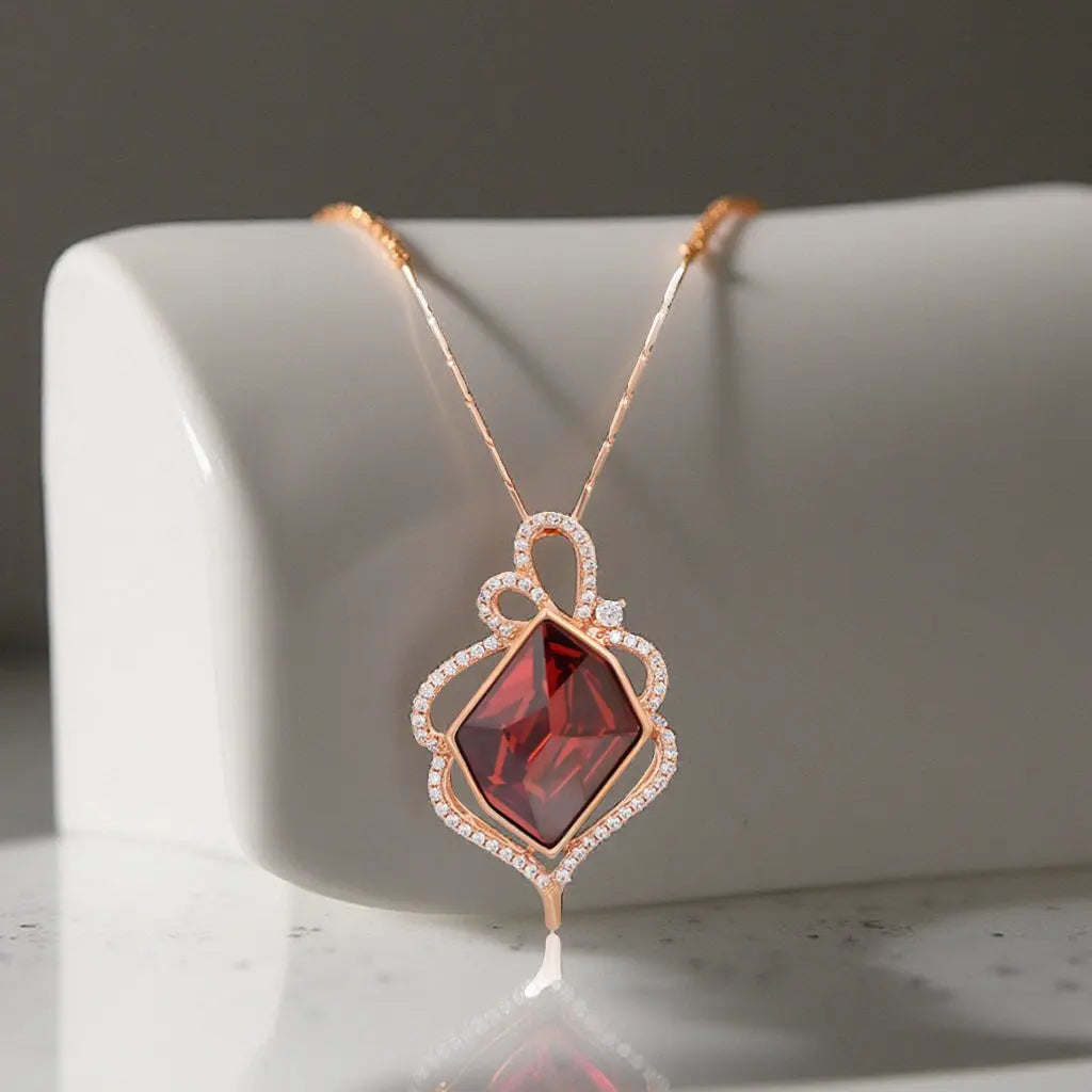TYRA Collier Plaquée Or Rose 14K - ES-Jewelry