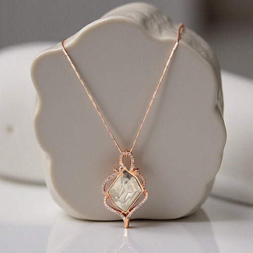 MALIN Collier Plaquée Or Rose 14K