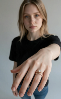 JOSEFINE Rings Set : Ensemble de Bagues Plaquée Or 18K | ES Jewelry ES-Jewelry