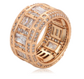 ESJ - Klothilde Ring - Bague tendance et épurée, finition plaquée or 18 carats Emy - Stefan