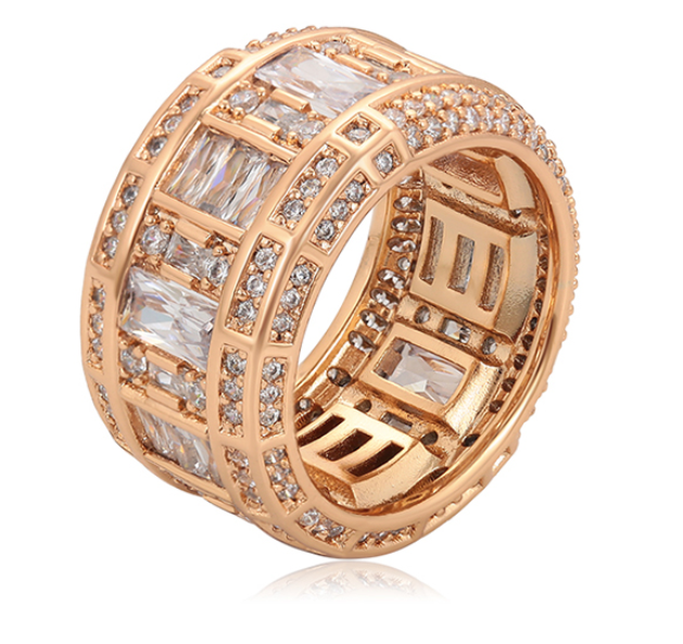ESJ - Klothilde Ring - Bague tendance et épurée, finition plaquée or 18 carats Emy - Stefan