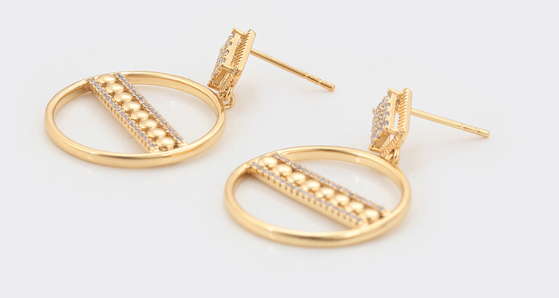 Parure tendance et épurée, Plaquée or 14 carats ES-Jewelry