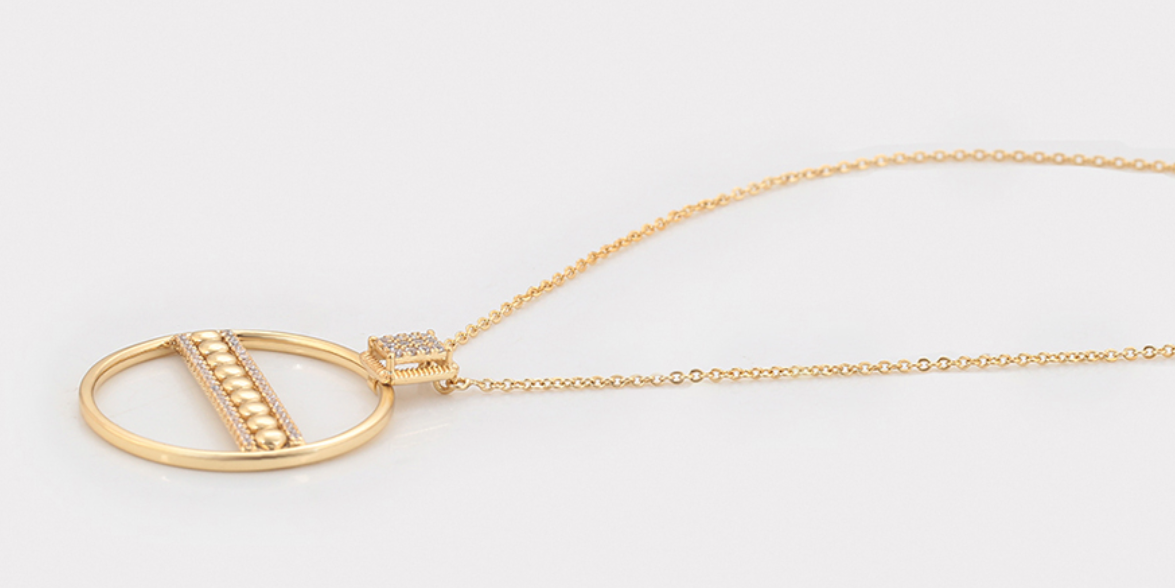 Parure tendance et épurée, Plaquée or 14 carats ES-Jewelry