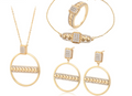 Parure tendance et épurée, Plaquée or 14 carats ES-Jewelry