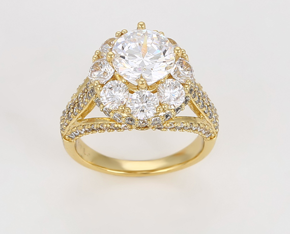 Leila Ring Plaqué Or élégant 14K ES-Jewelry