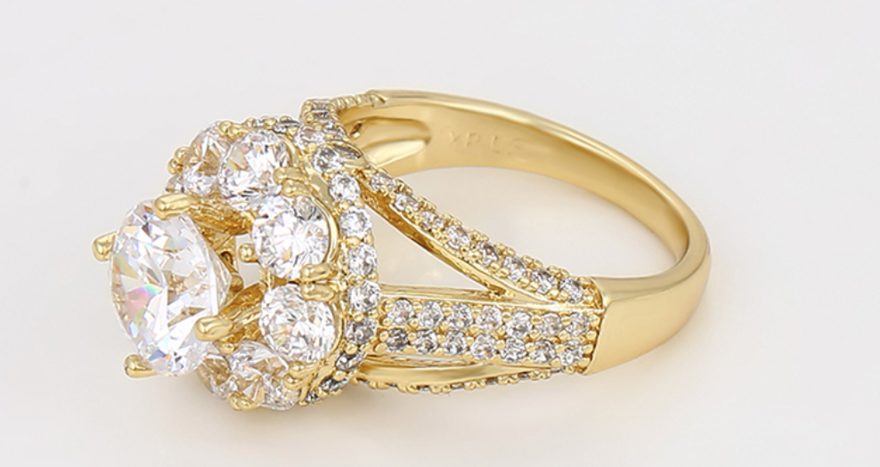 Leila Ring Plaqué Or élégant 14K ES-Jewelry