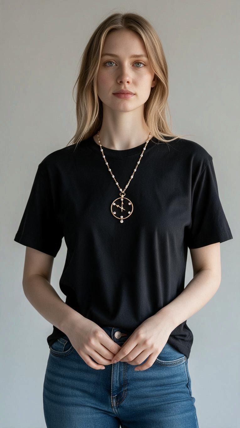 Aslaug - Collier tendance et simple plaqué or 18K Emy - Stefan