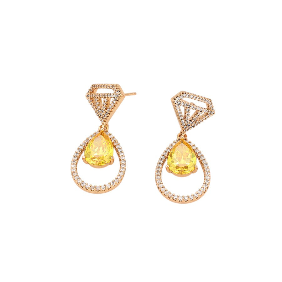 Sunniva -Boucle d'oreille plaquée or 18 carats Emy - Stefan