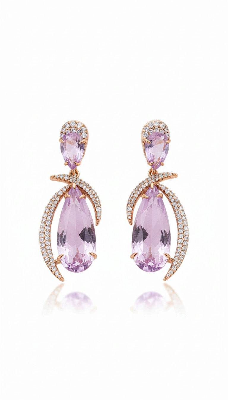 Lagertha - ESJ Boucle d'oreille élégante et tendance, plaqué or 18K Emy - Stefan