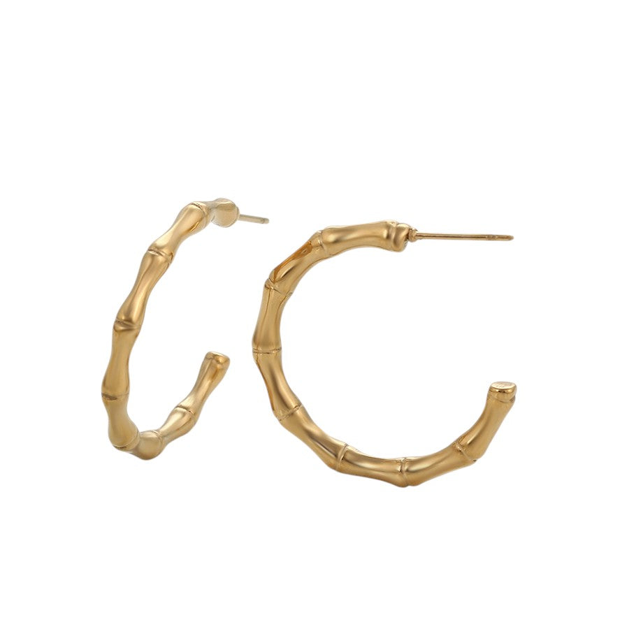 Kerstin - ESJ Boucle d'oreille tendance et sobre, plaqué or 14K Emy - Stefan
