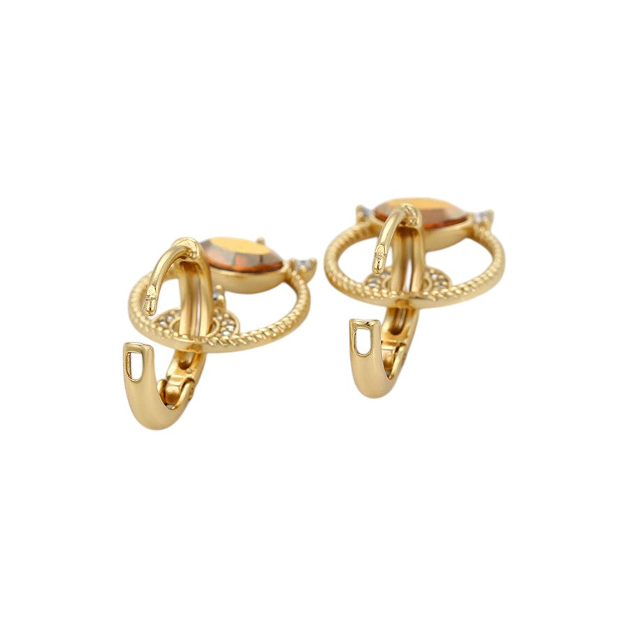 Brunhilde – ESJ Boucle d'oreille tendance et épurée, plaquée or 14K Emy - Stefan