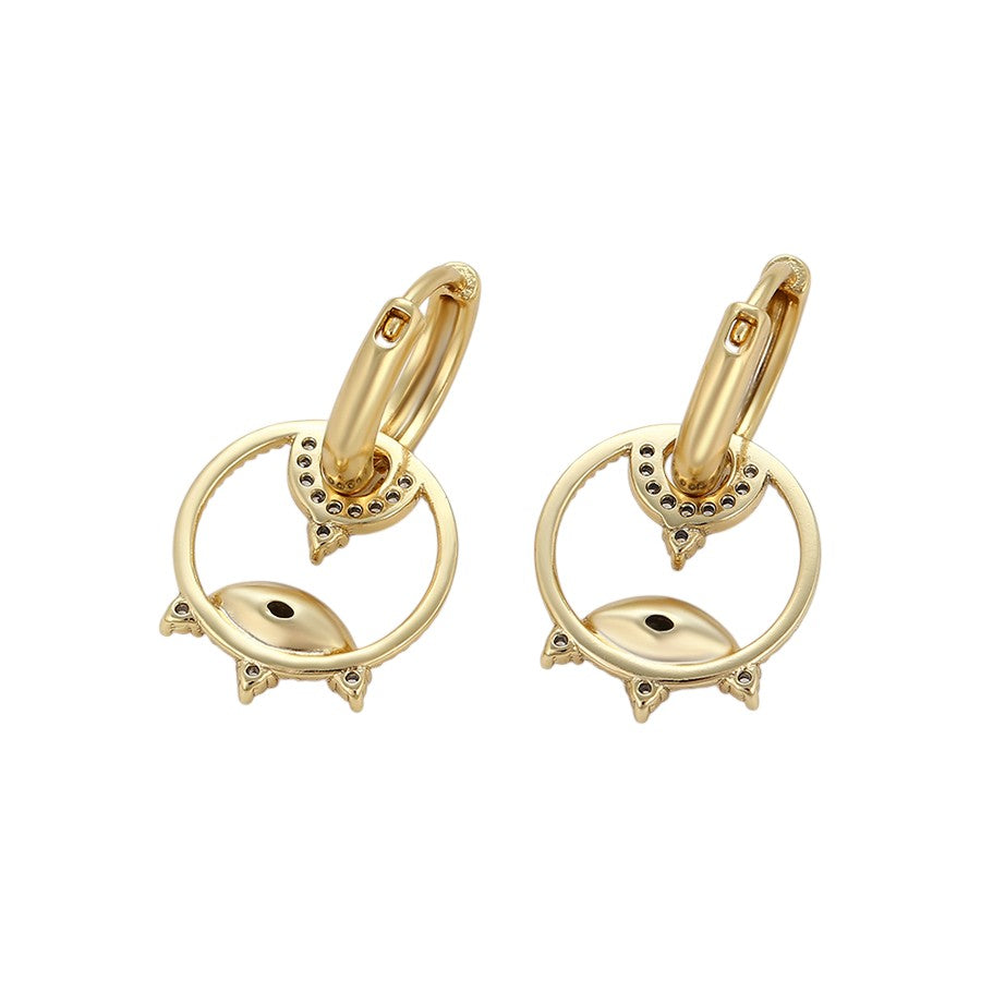 Brunhilde – ESJ Boucle d'oreille tendance et épurée, plaquée or 14K Emy - Stefan