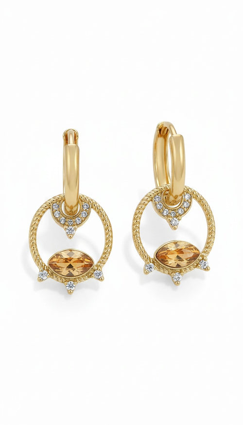 Brunhilde – ESJ Boucle d'oreille tendance et épurée, plaquée or 14K Emy - Stefan