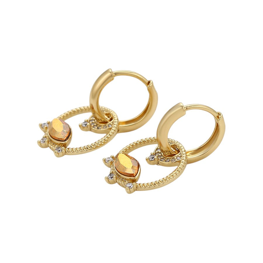 Brunhilde – ESJ Boucle d'oreille tendance et épurée, plaquée or 14K Emy - Stefan