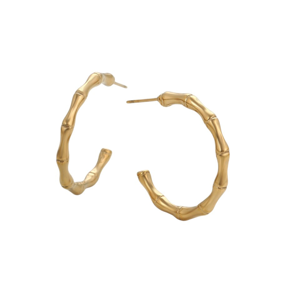 Kerstin - ESJ Boucle d'oreille tendance et sobre, plaqué or 14K Emy - Stefan