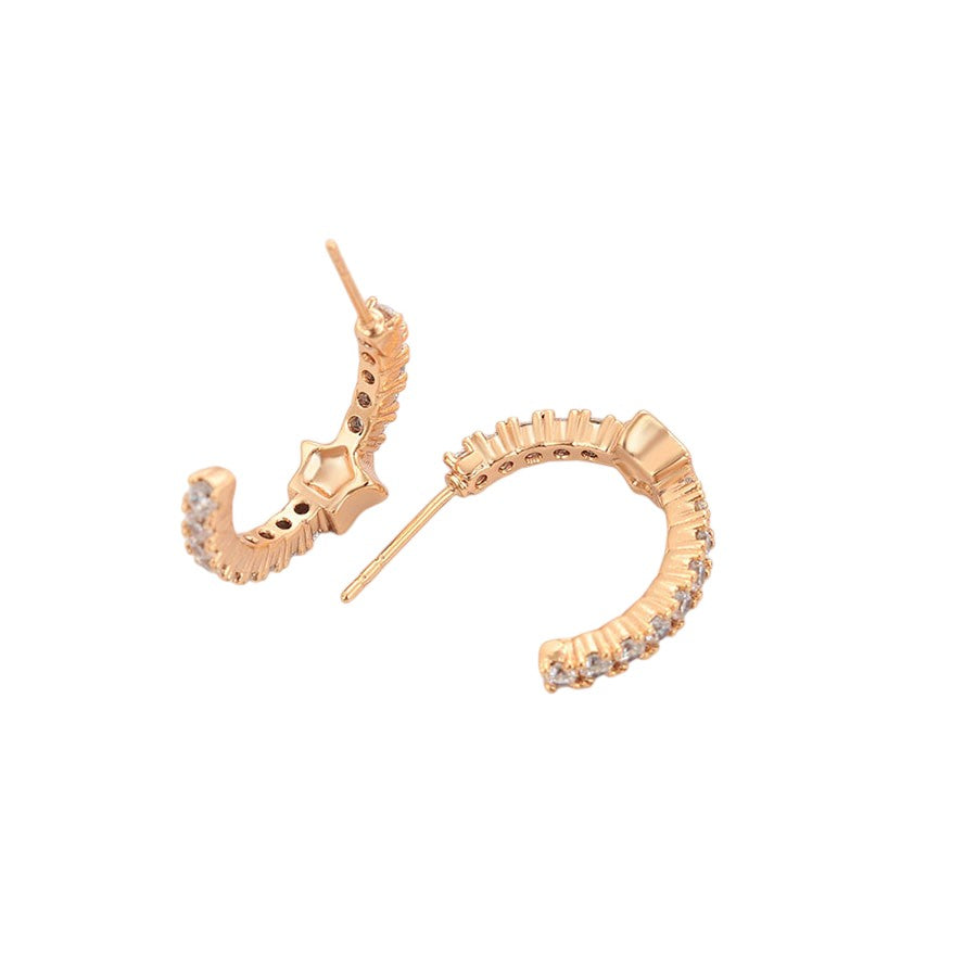 Vivi - ESJ Boucle d'oreille tendance et sobre, plaqué or 18K Emy - Stefan