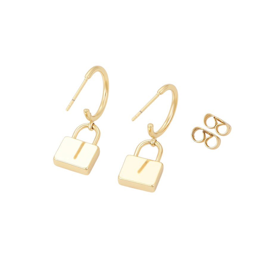Ulrika - ESJ Boucles d'oreilles au design épuré plaqué or 14K Emy - Stefan