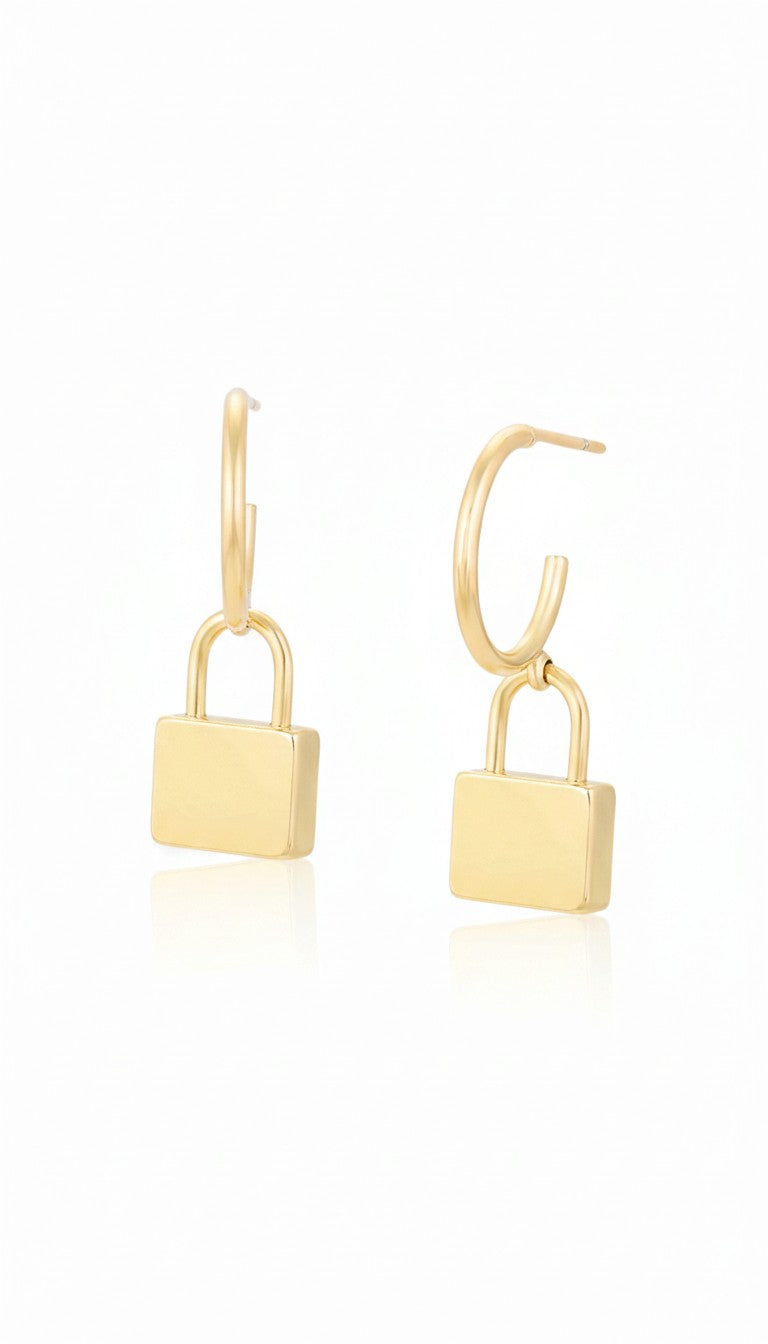 Ulrika - ESJ Boucles d'oreilles au design épuré plaqué or 14K Emy - Stefan