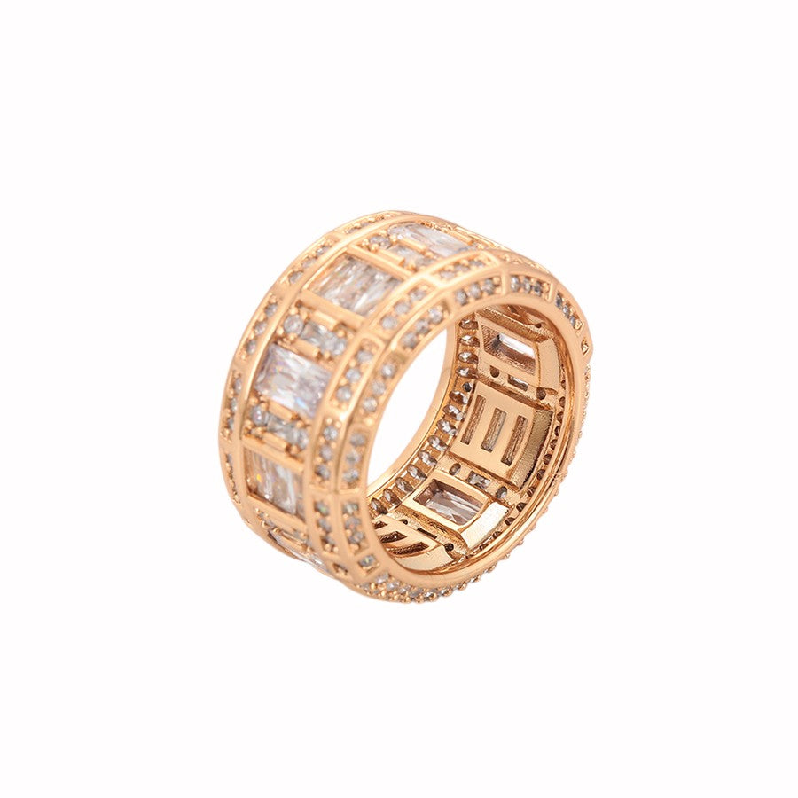 ESJ - Klothilde Ring - Bague tendance et épurée, finition plaquée or Rose 18 carats Emy - Stefan
