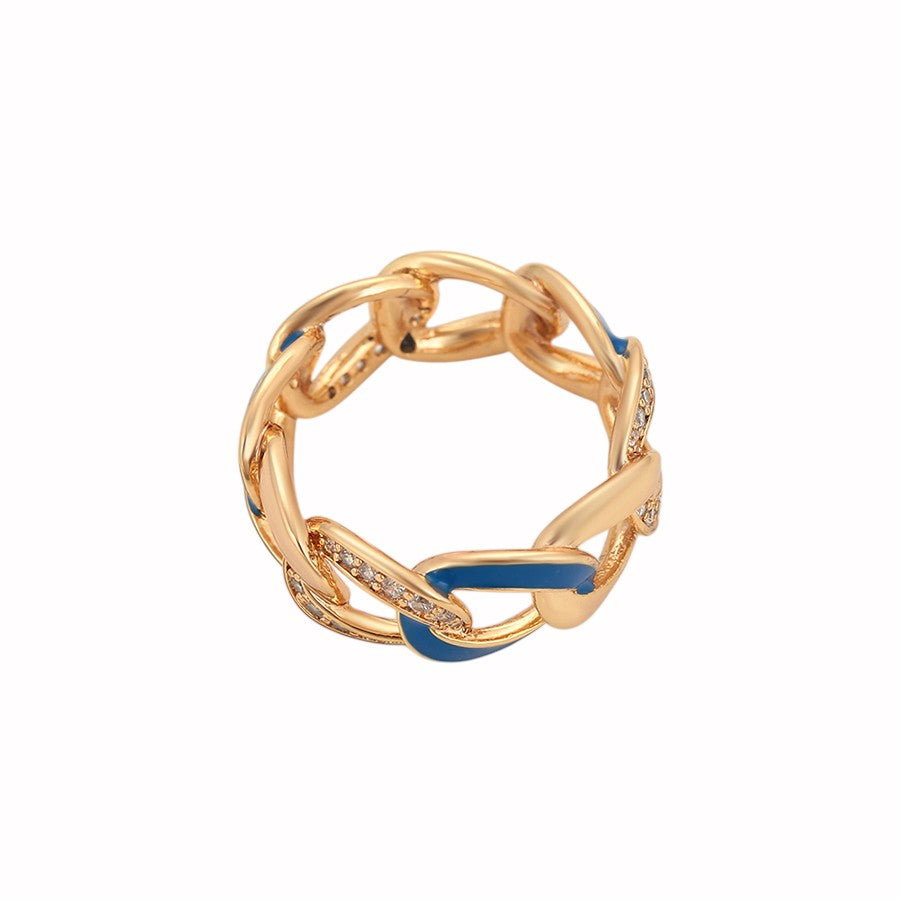 ESJ - Mathilda Ring - Bague élégante et tendance, finition plaquée or Rose 18 carats Emy - Stefan