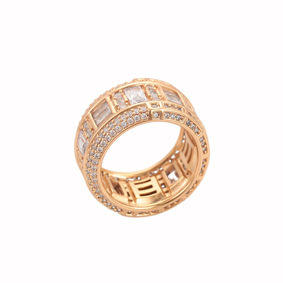 ESJ - Klothilde Ring - Bague tendance et épurée, finition plaquée or Rose 18 carats Emy - Stefan