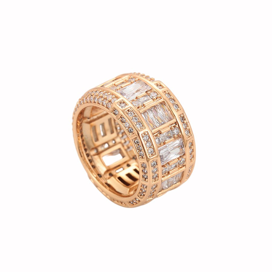 ESJ - Klothilde Ring - Bague tendance et épurée, finition plaquée or Rose 18 carats Emy - Stefan