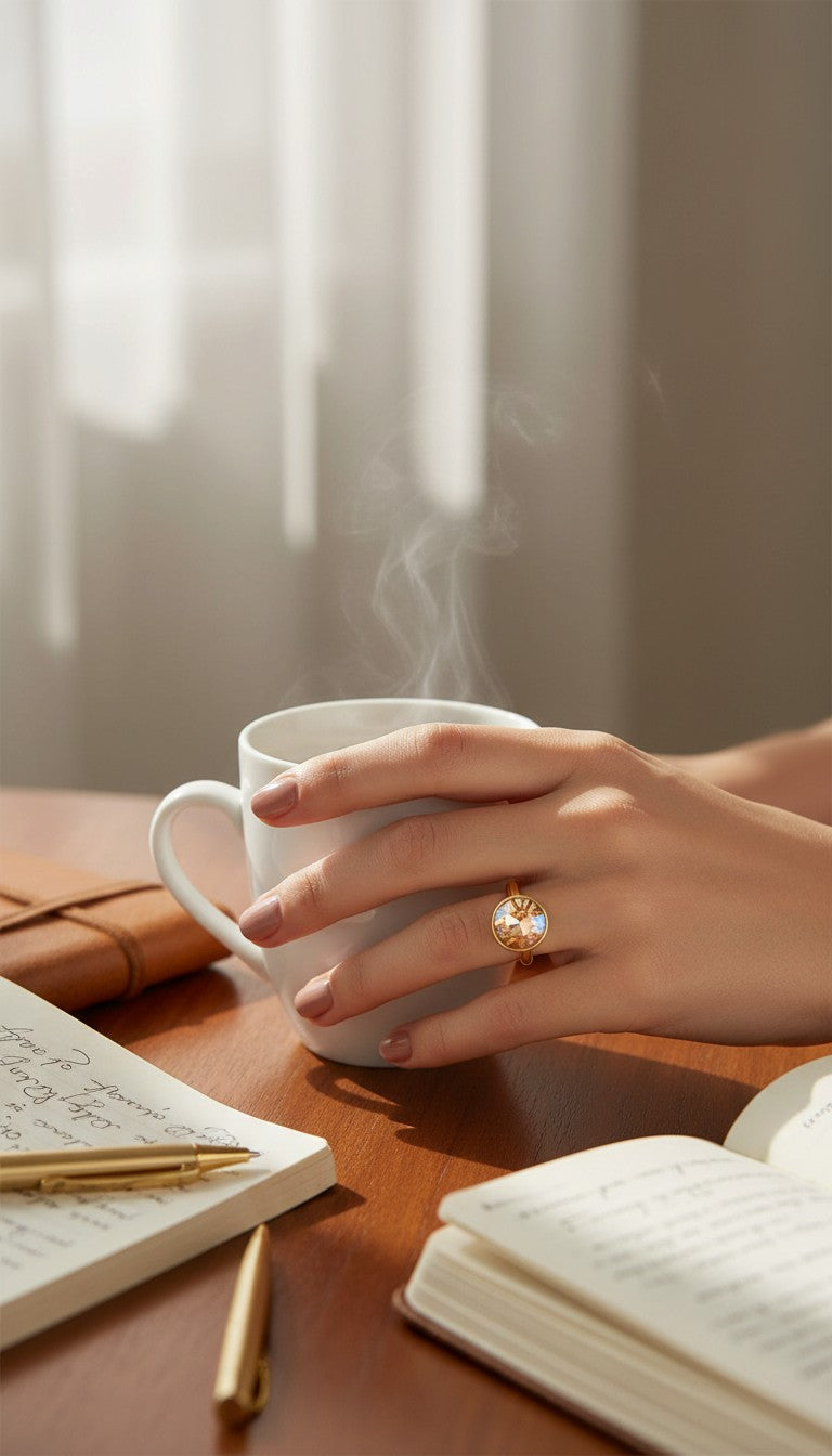 : Bague MARJA Plaquée Or 14K - Bijou Femme | ES Jewelry ES-Jewelry