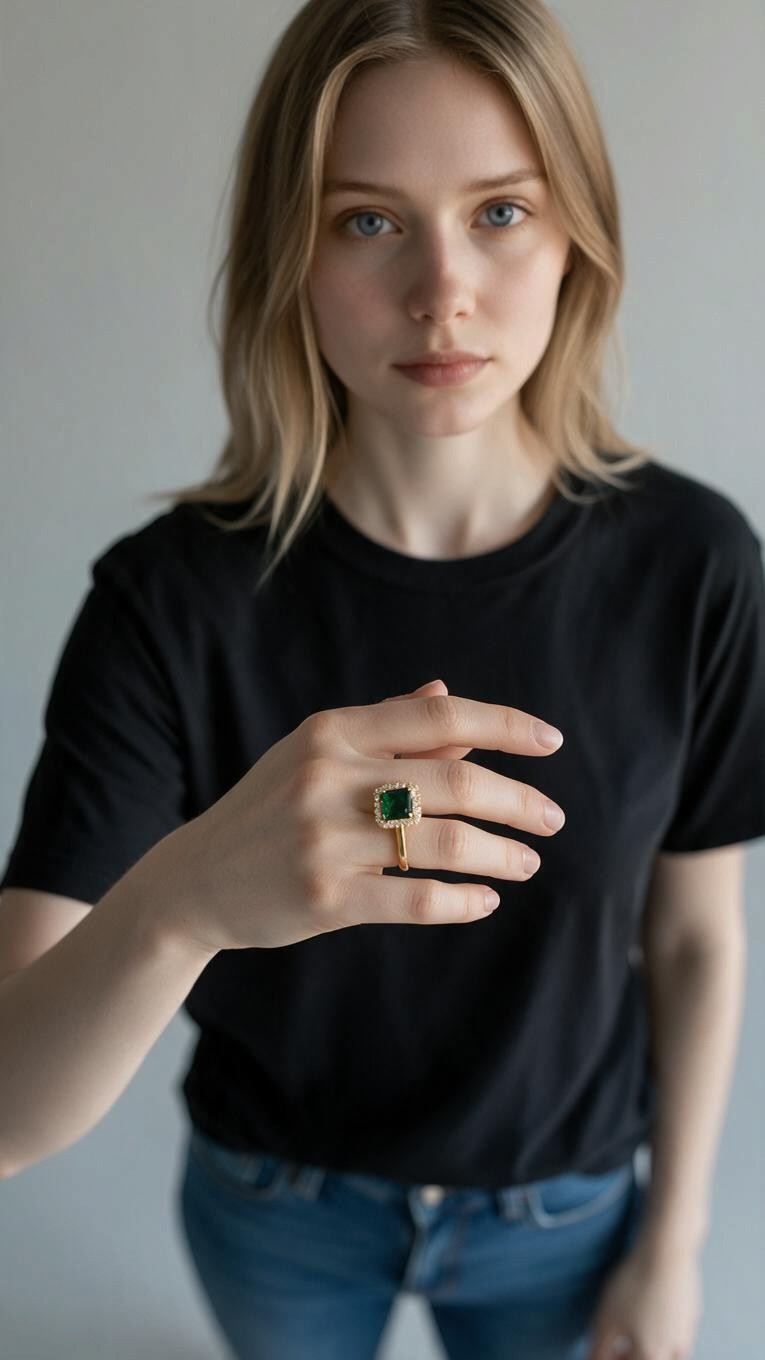 ESJ - EBBA Ring Plaquée Or 24K Emy - Stefan