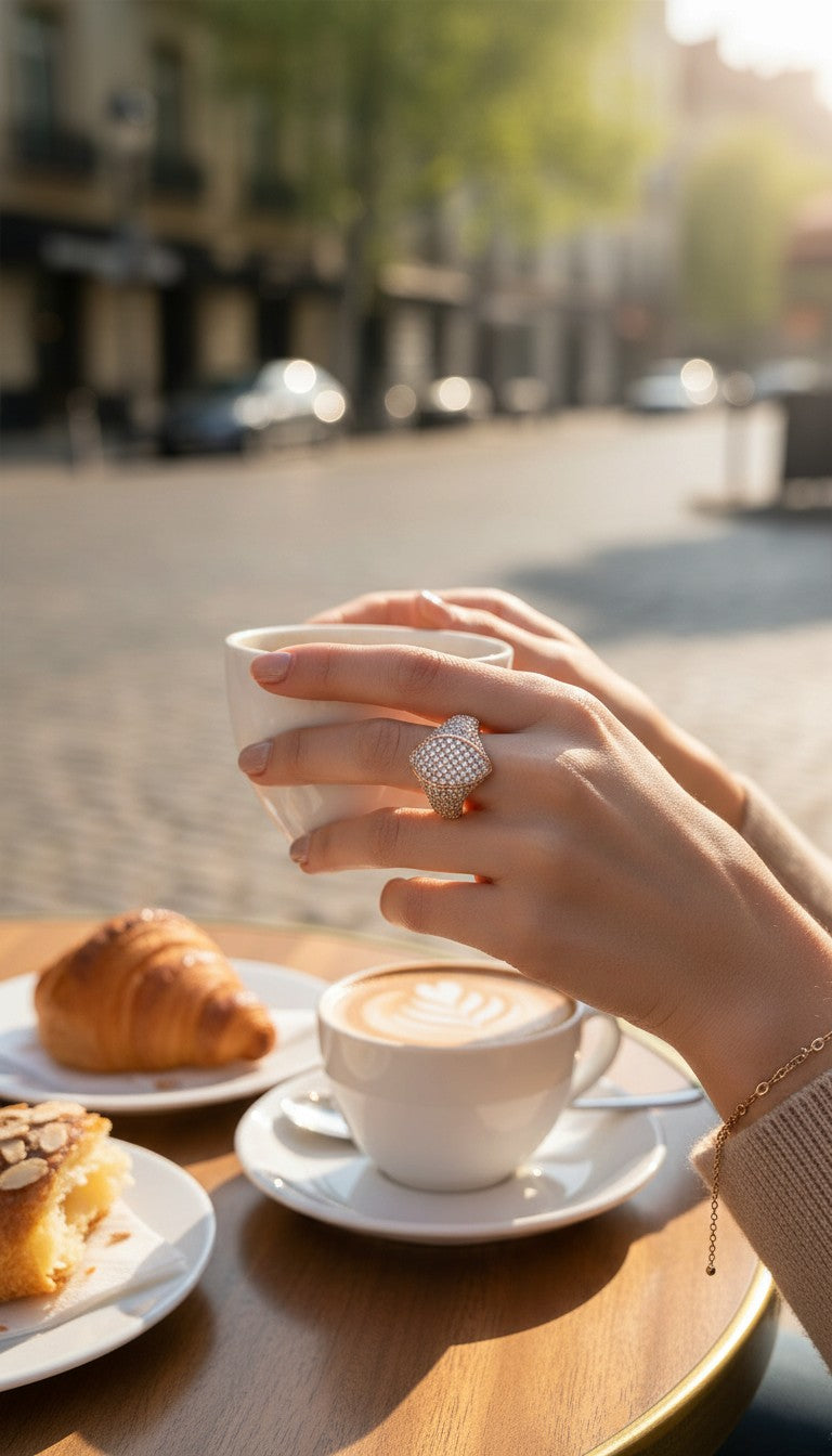 ESJ - NOORA Ring Plaquée Or Rose 18K ES-Jewelry