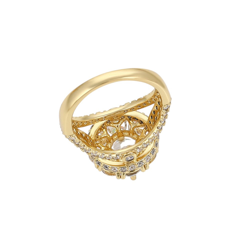 ESJ - Leila Ring Plaqué Or élégant 14K Emy - Stefan