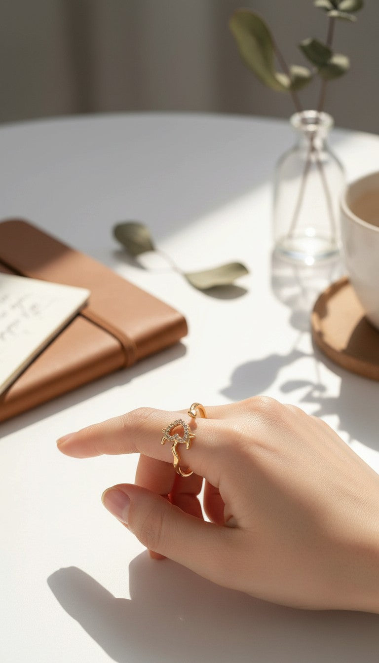 EMBLA Ring Plaquée Or 18K ES-Jewelry