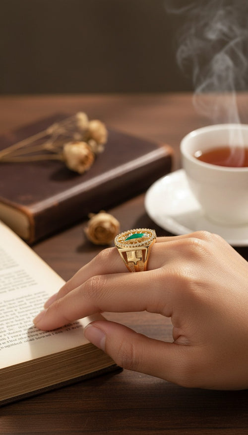 AGNETA Ring Plaquée Or 14K ES-Jewelry