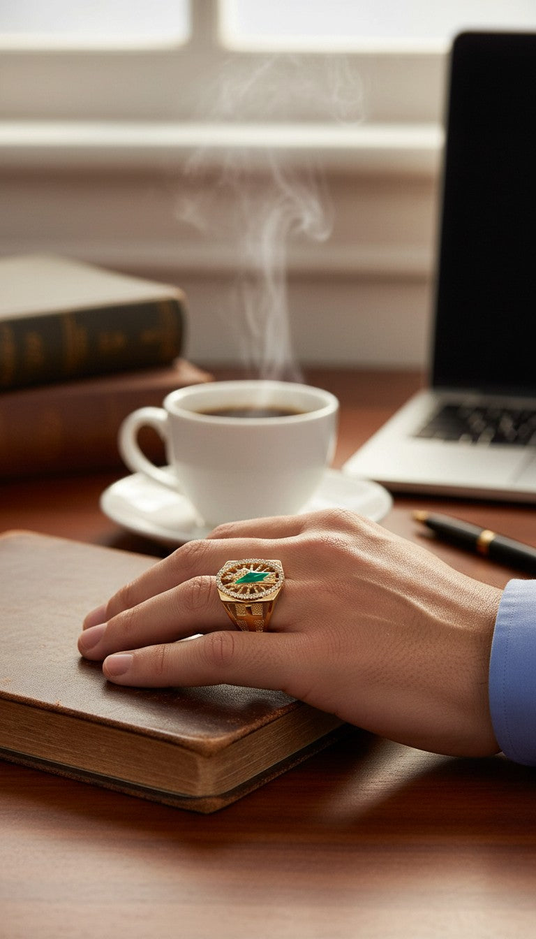 AGNETA Ring Plaquée Or 14K ES-Jewelry