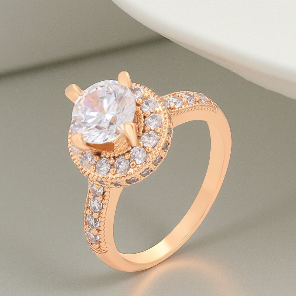 HANNE Ring  Plaquée Or Rose 18K - ES-Jewelry